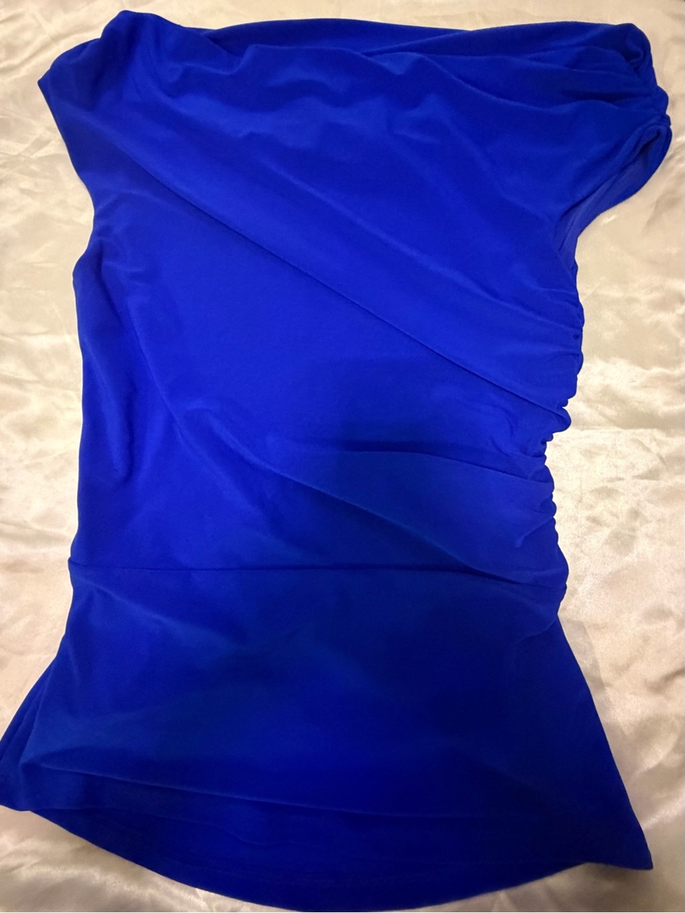 Babaton One-Shoulder Blue Shirt